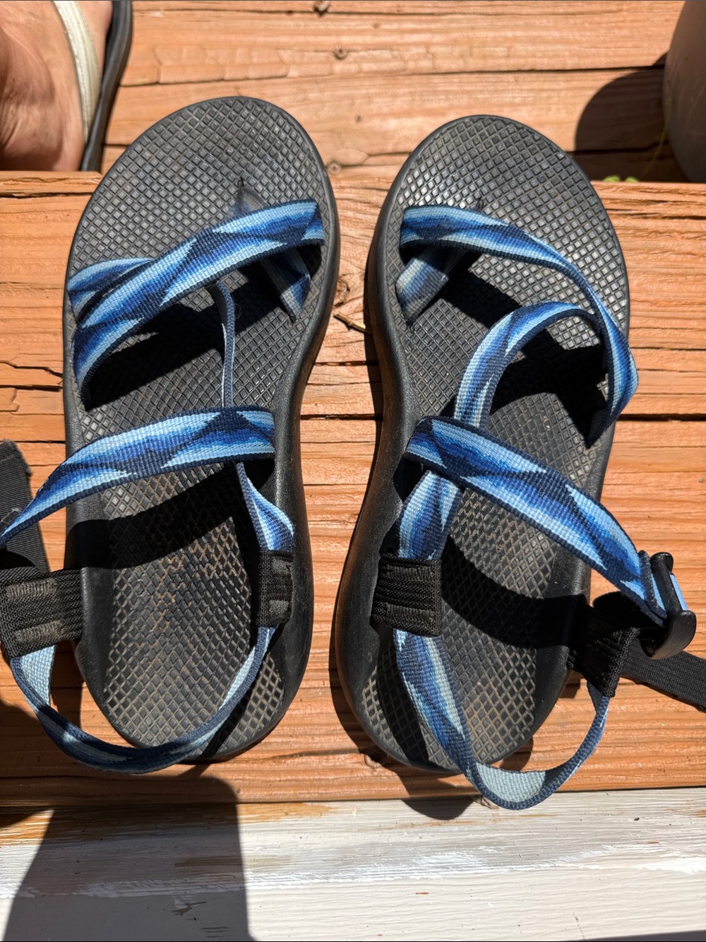 Chaco Men’s 8 Blue Black Z/Strap Sport Sandals Vibram Sole Adjustable